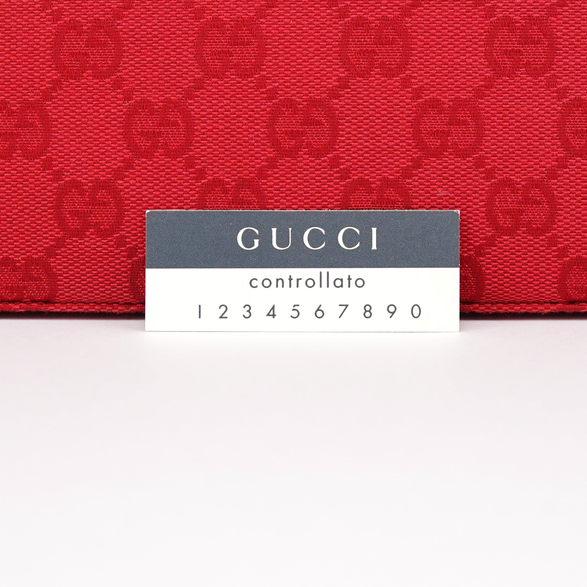 Gucci 002 1122 Red GG Tote Bag