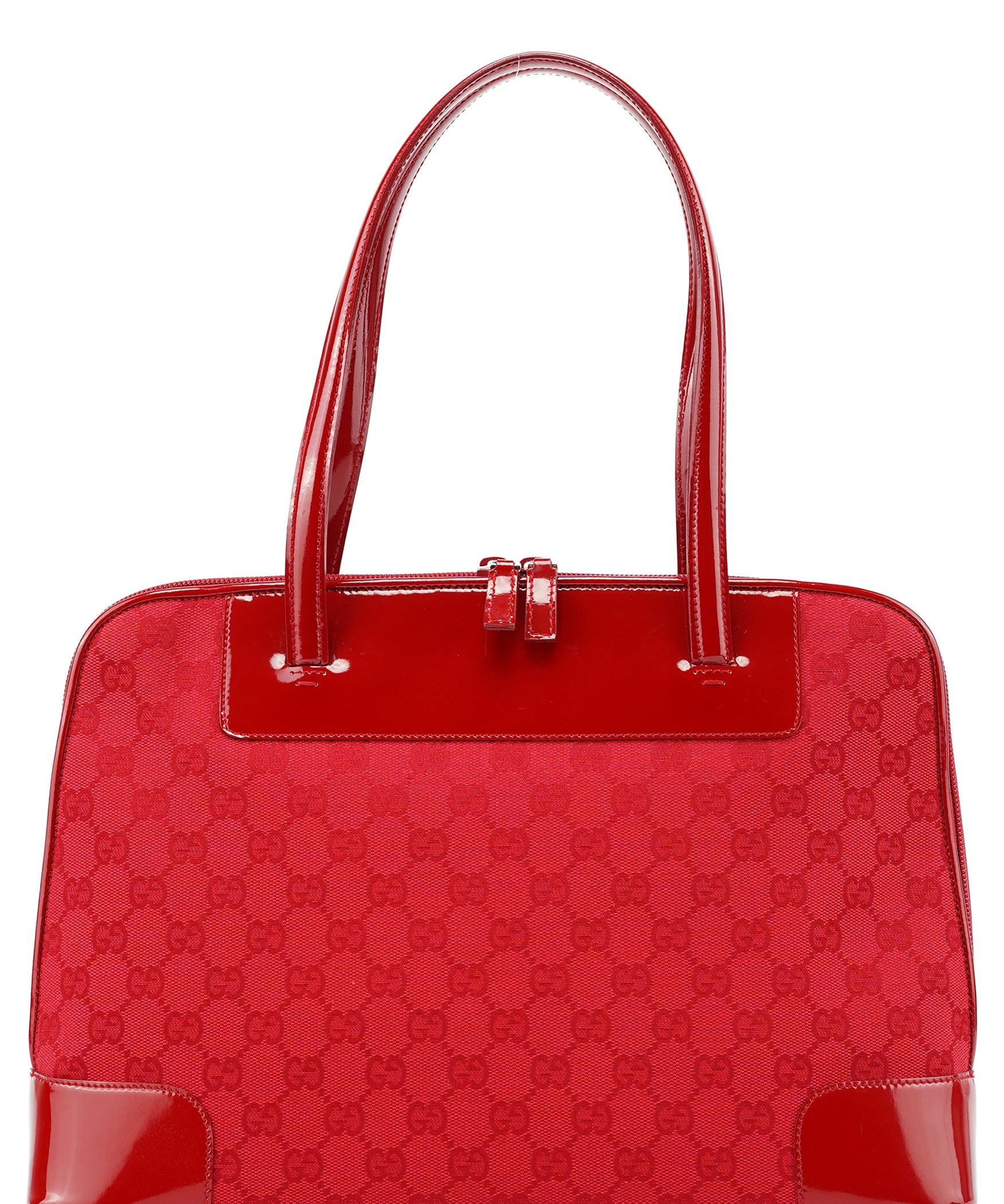 Gucci 002 1122 tote i röd GG-canvas
