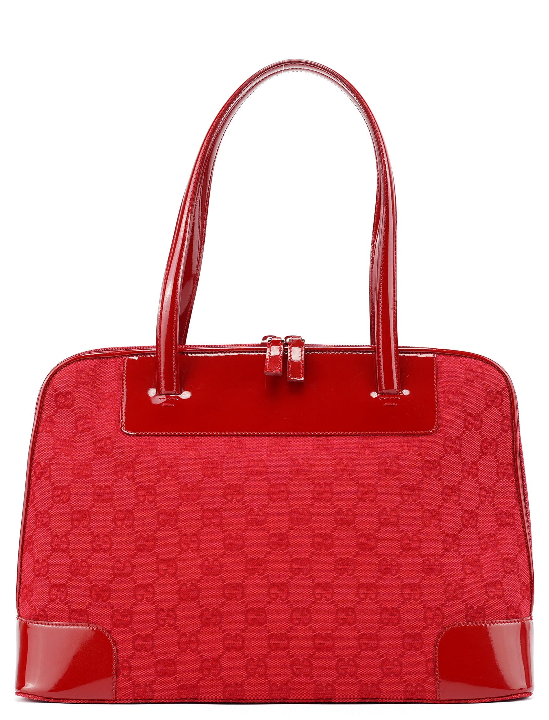 Gucci 002 1122 Red GG Tote Bag
