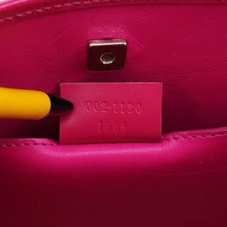 Gucci 002 1130 Pink Satin Leather Tote Bag