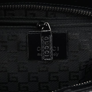 Gucci 002 1132 Black Patent Leather Jackie Tote Bag