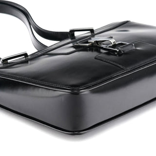 Gucci 002 1132 Black Patent Leather Jackie Tote Bag