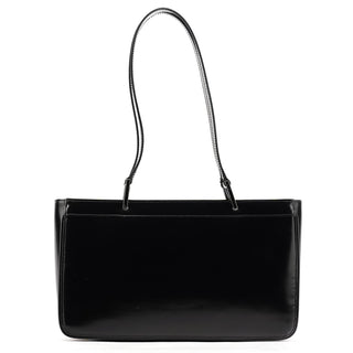 Gucci 002 1132 Black Patent Leather Jackie Tote Bag