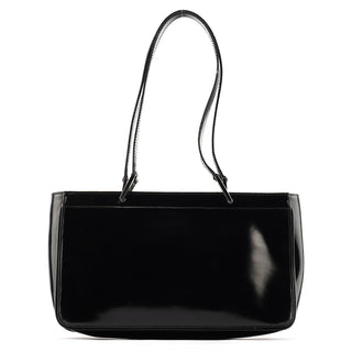 Gucci 002 1132 Black Patent Leather Jackie Tote Bag