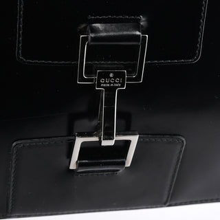 Gucci 002 1132 Black Patent Leather Jackie Tote Bag