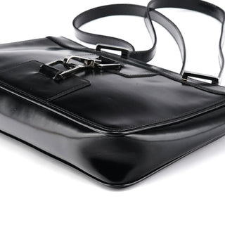 Gucci 002 1132 Black Patent Leather Jackie Tote Bag