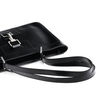 Gucci 002 1132 Black Patent Leather Jackie Tote Bag