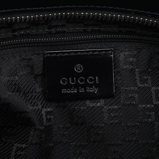 Gucci 002 1132 Black Patent Leather Jackie Tote Bag