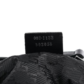 Gucci 002 1132 Black Patent Leather Jackie Tote Bag
