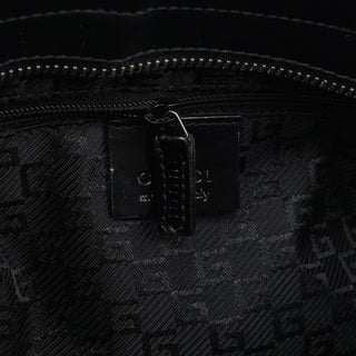 Gucci 002 1132 Black Patent Leather Jackie Tote Bag