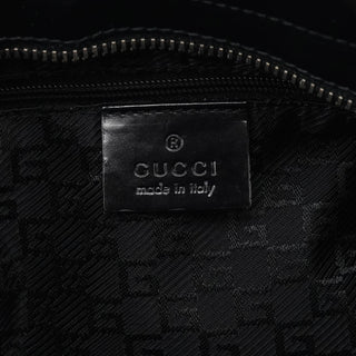 Gucci 002 1132 Black Patent Leather Jackie Tote Bag
