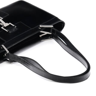 Gucci 002 1132 Black Patent Leather Jackie Tote Bag