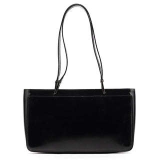 Gucci 002 1132 Black Patent Leather Jackie Tote Bag
