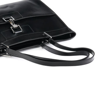 Gucci 002 1133 Black Patent Leather Jackie Tote Bag
