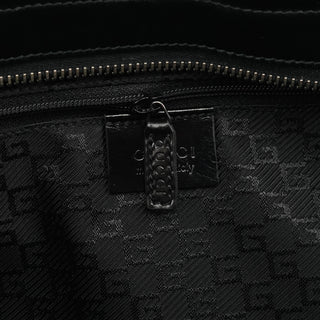 Gucci 002 1133 Black Patent Leather Jackie Tote Bag