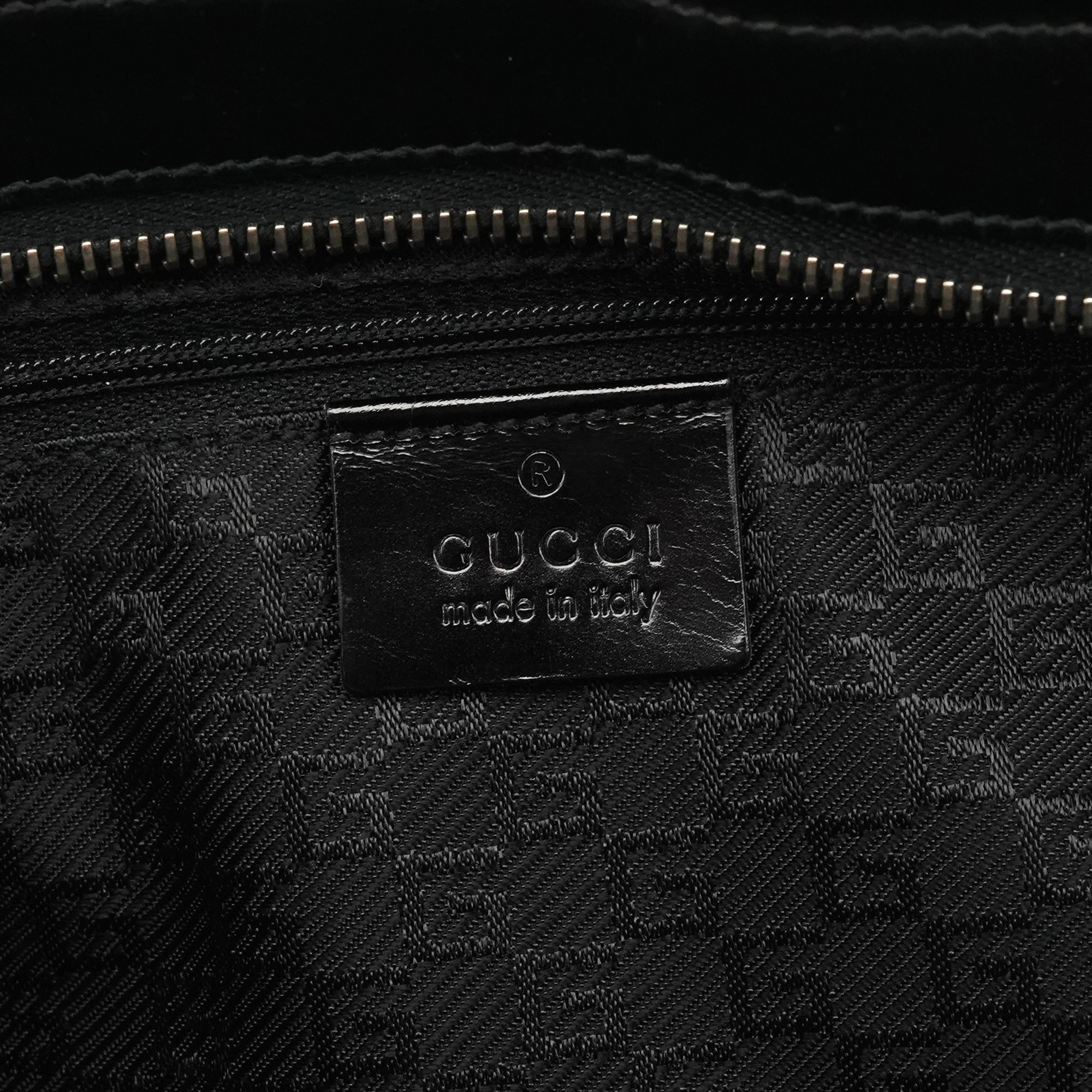 Gucci 002 1133 Black Patent Leather Jackie Tote Bag