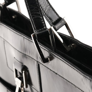 Gucci 002 1133 Black Patent Leather Jackie Tote Bag