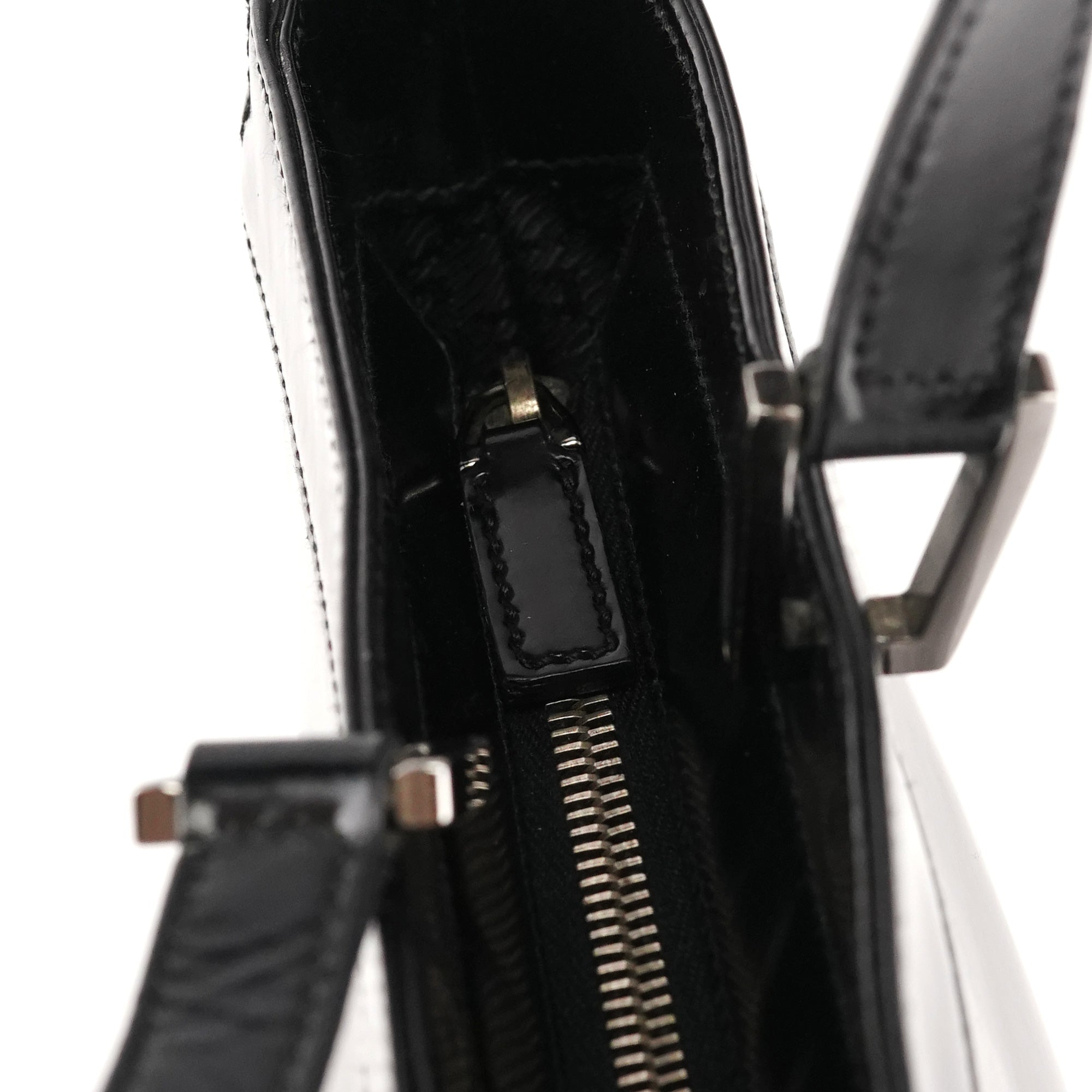 Gucci 002 1133 Black Patent Leather Jackie Tote Bag