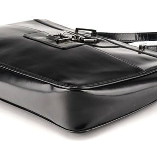 Gucci 002 1133 Black Patent Leather Jackie Tote Bag