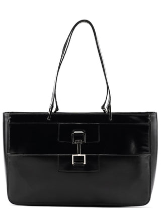 Gucci 002 1133 Black Patent Leather Jackie Tote Bag