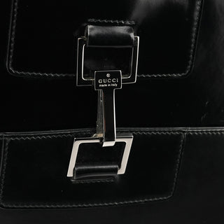 Gucci 002 1133 Black Patent Leather Jackie Tote Bag