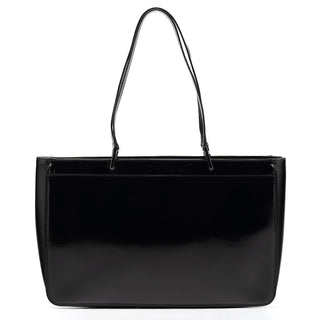 Gucci 002 1133 Black Patent Leather Jackie Tote Bag