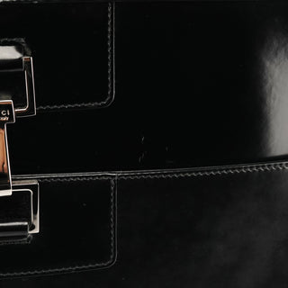 Gucci 002 1133 Black Patent Leather Jackie Tote Bag