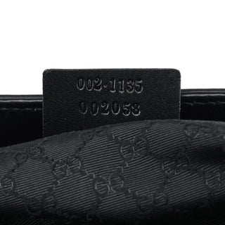 Gucci 002 1135 Black Calfskin Leather Tote Bag