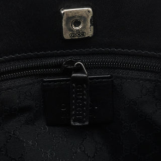 Gucci 002 1135 Black Calfskin Leather Tote Bag