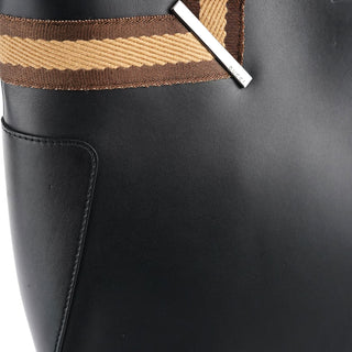 Gucci 002 1135 Black Calfskin Leather Tote Bag