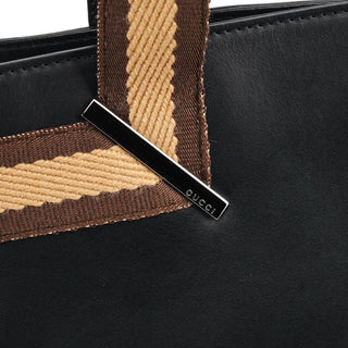 Gucci 002 1135 Black Calfskin Leather Tote Bag