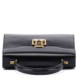 Gucci 002 2026 Black Leather Lady Lock Bag