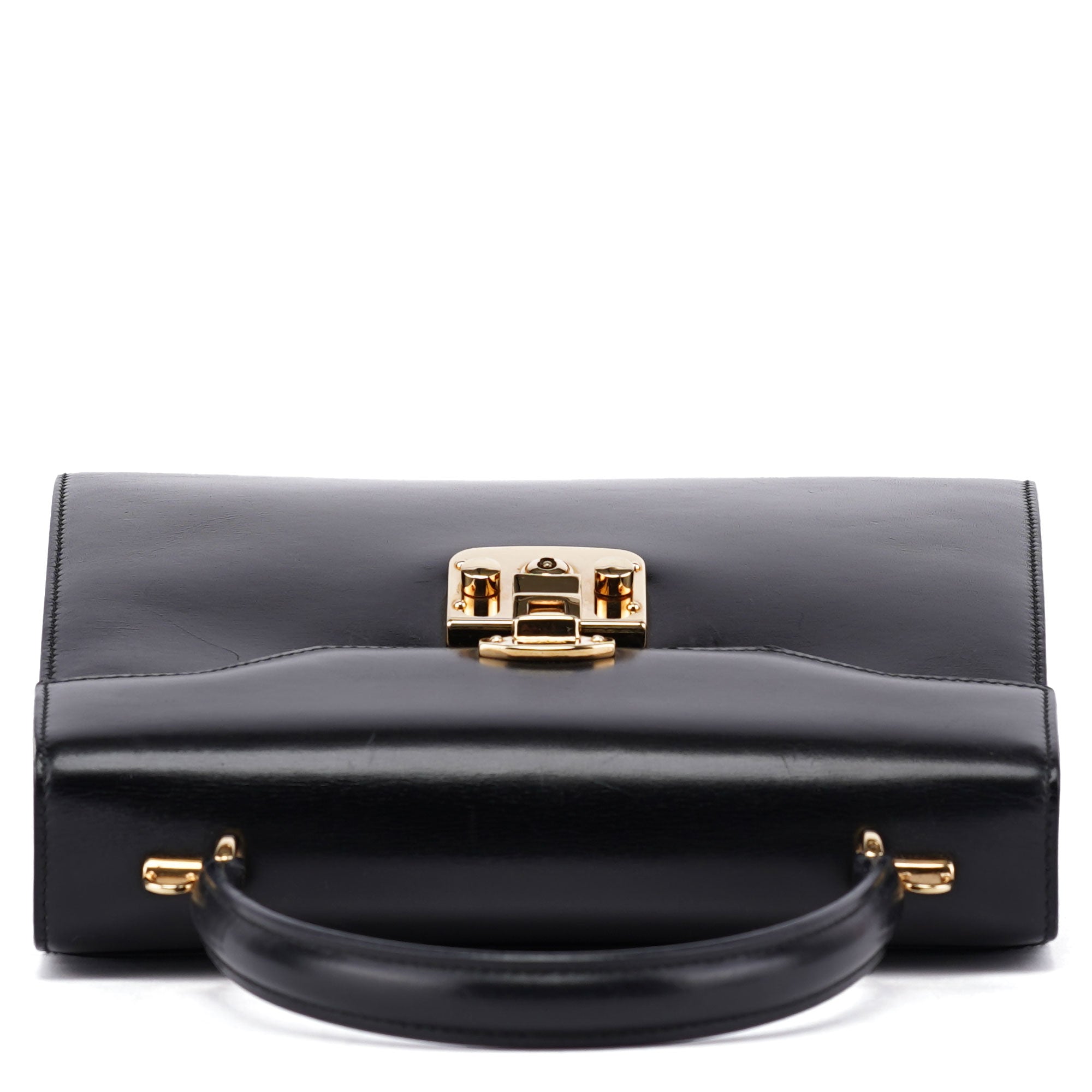 Gucci 002 2026 Black Leather Lady Lock Bag