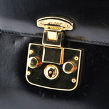Gucci 002 2026 Black Leather Lady Lock Bag