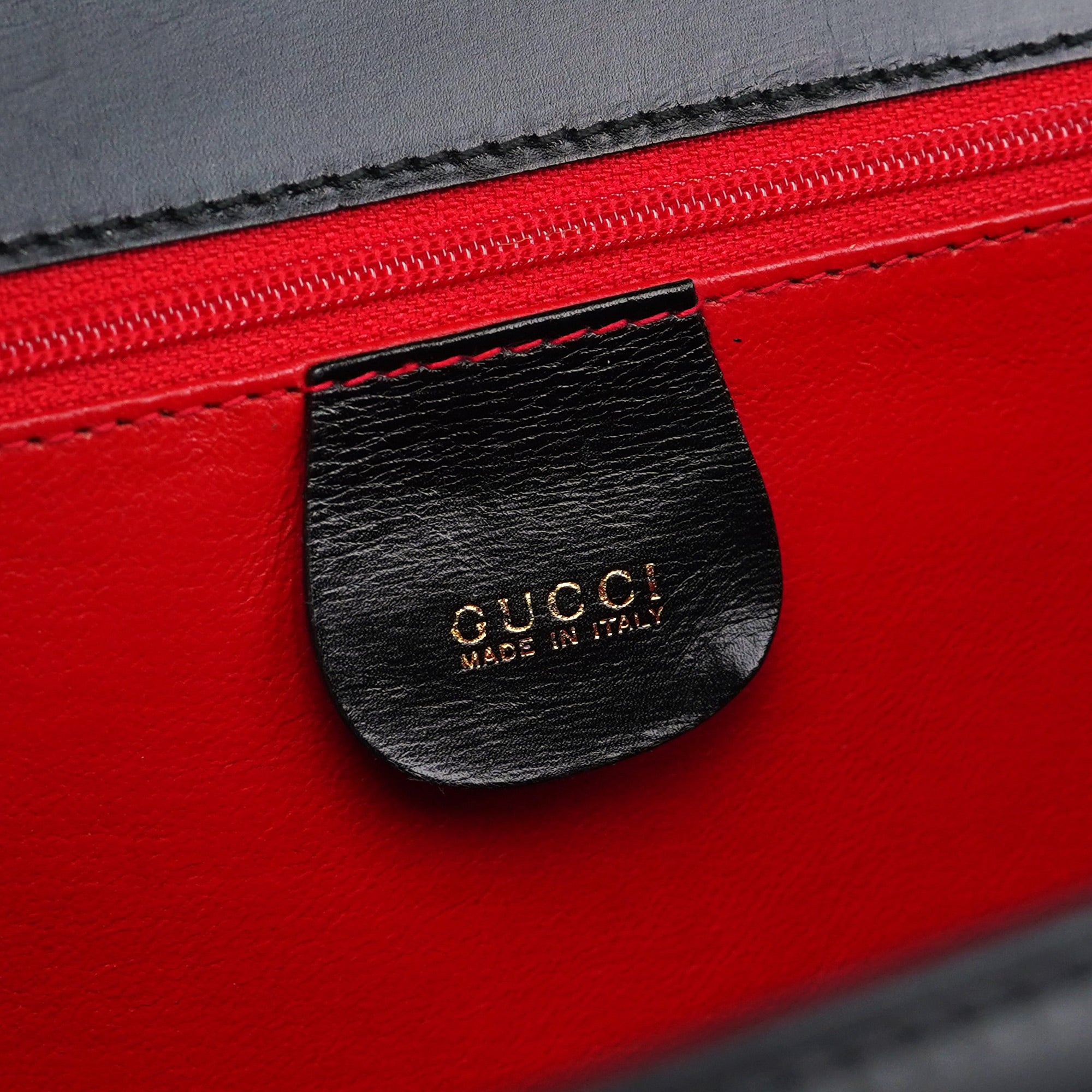 Gucci 002 2026 Black Leather Lady Lock Bag