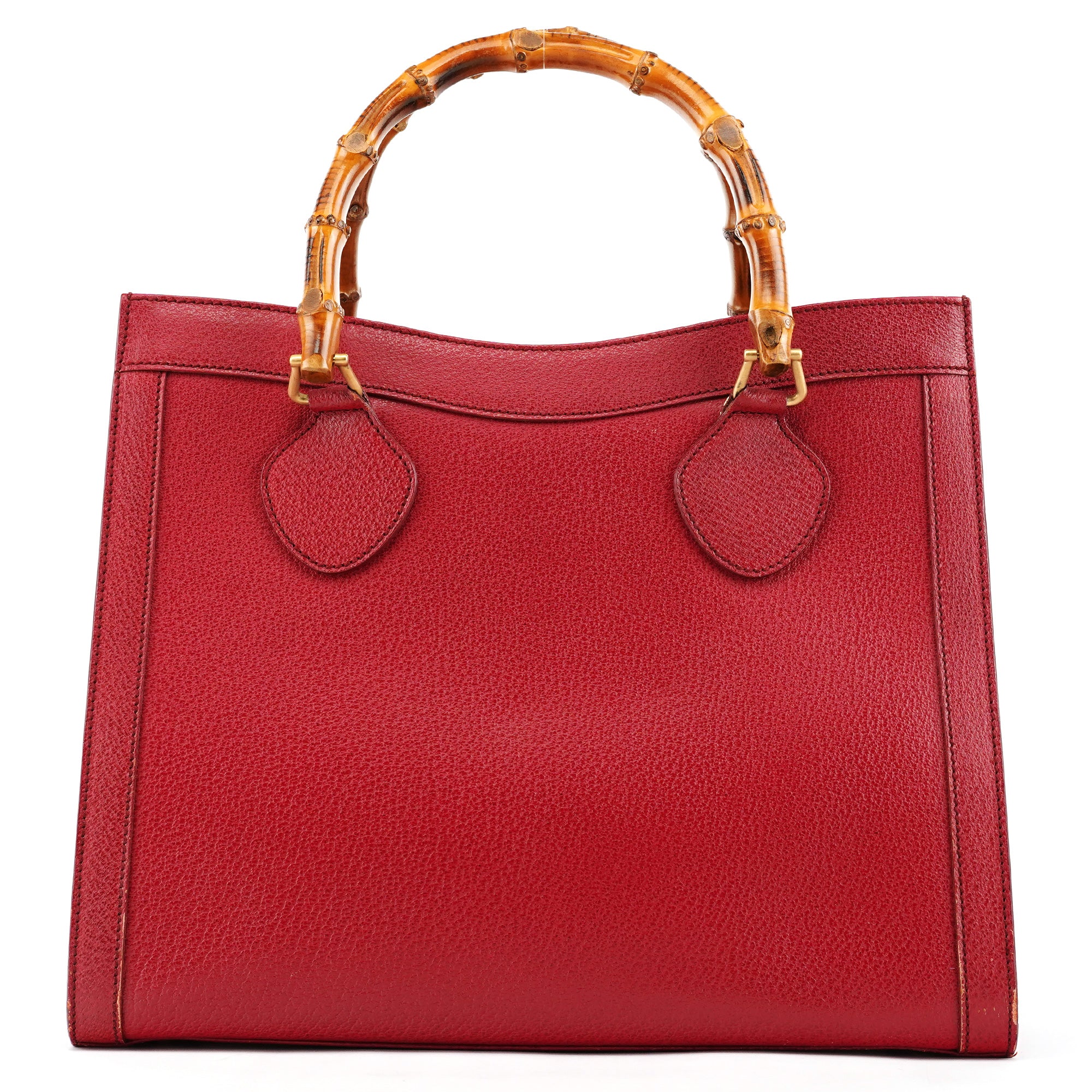 Gucci 002 8260 Diana Bamboo shopper van rood leer