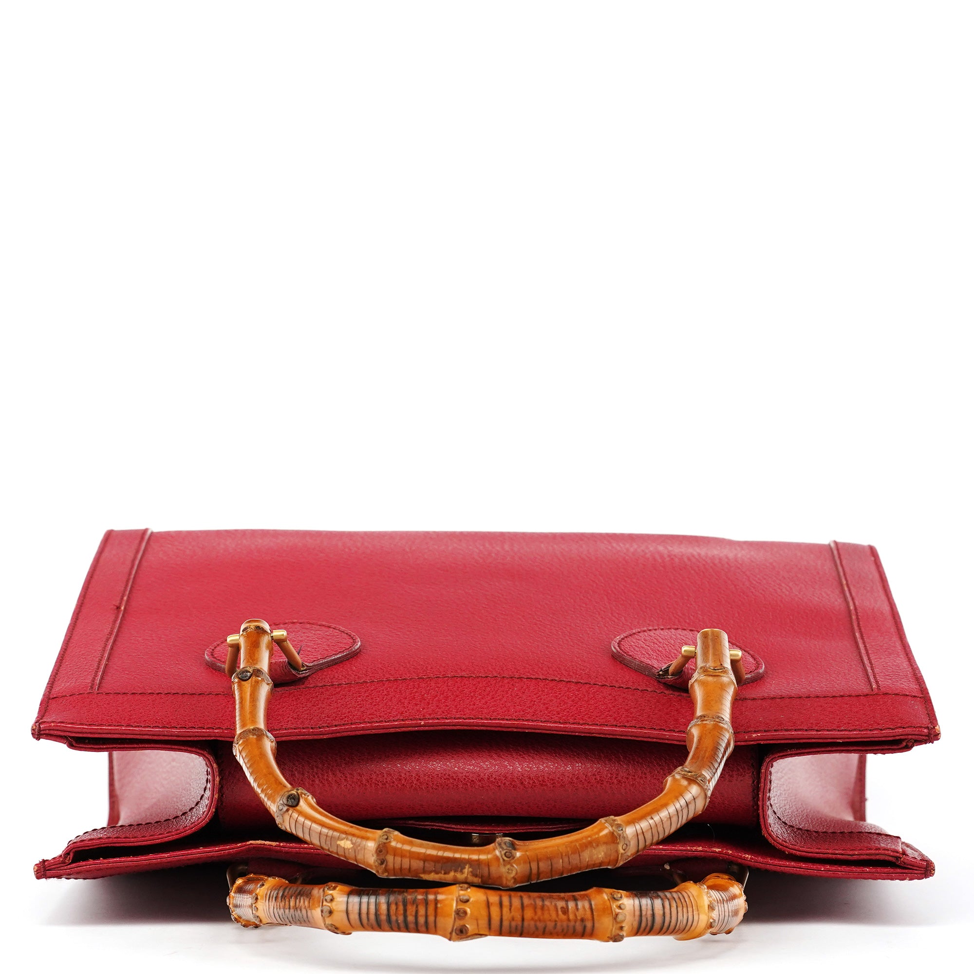 Gucci 002 8260 Diana Bamboo shopper van rood leer