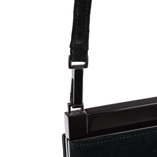 Gucci 004 0406 0498 Black Suede Crossbody Bag