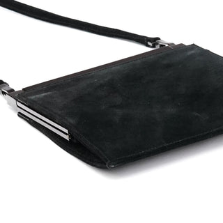 Gucci 004 0406 0498 Black Suede Crossbody Bag