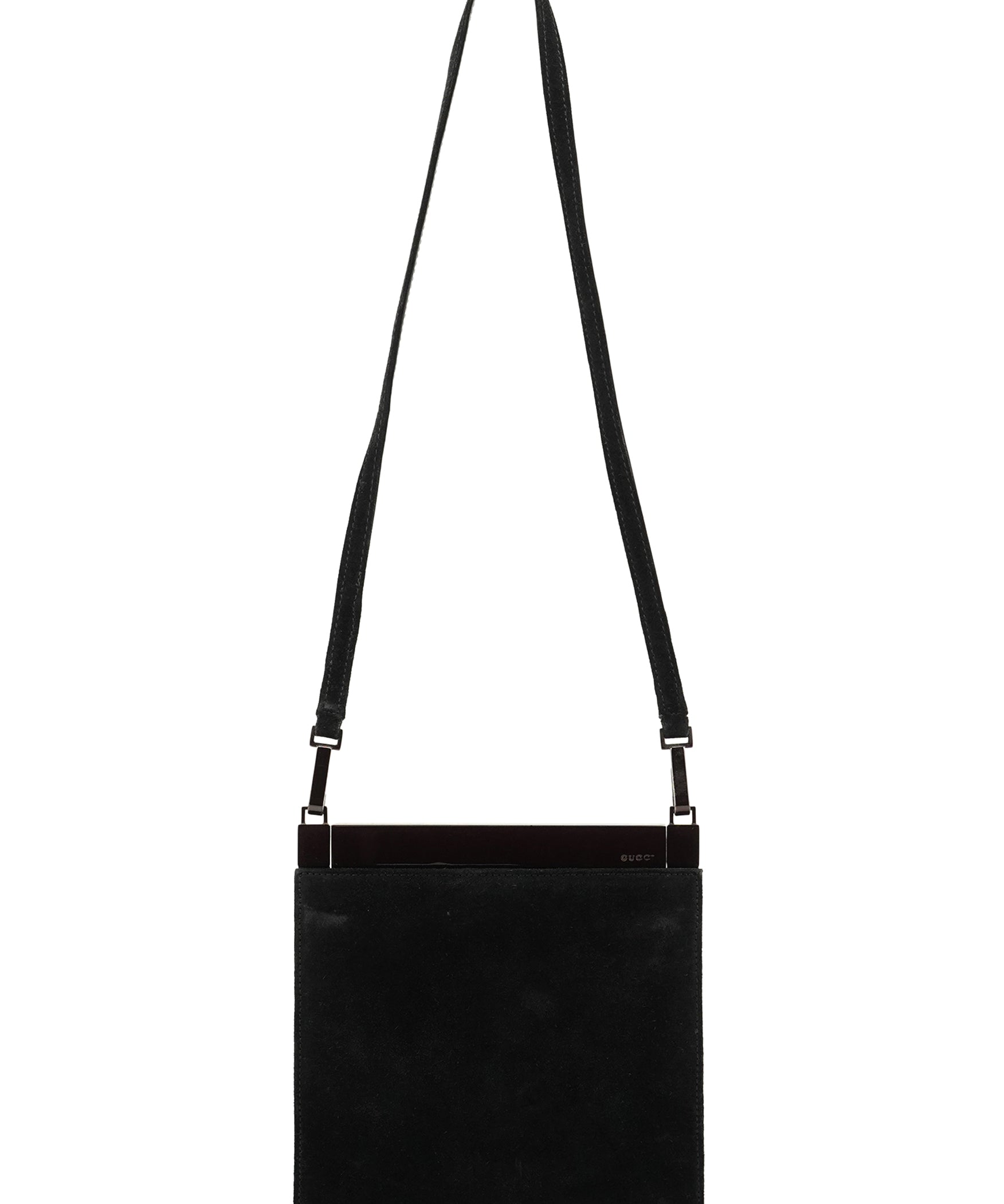 Gucci 004 0406 0498 Black Suede Crossbody Bag