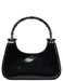 Gucci 005 0776 Black Patent Leather Bamboo Shoulder Bag