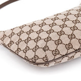 Gucci 005 0813 Borsa a spalla in tela GG beige e marrone