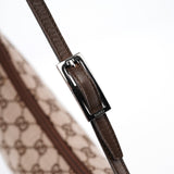 Gucci 005 0813 Borsa a spalla in tela GG beige e marrone