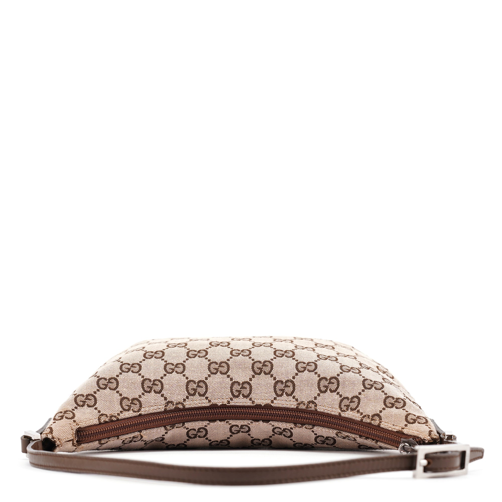 Gucci 005 0813 Borsa a spalla in tela GG beige e marrone