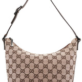 Gucci 005 0813 Borsa a spalla in tela GG beige e marrone