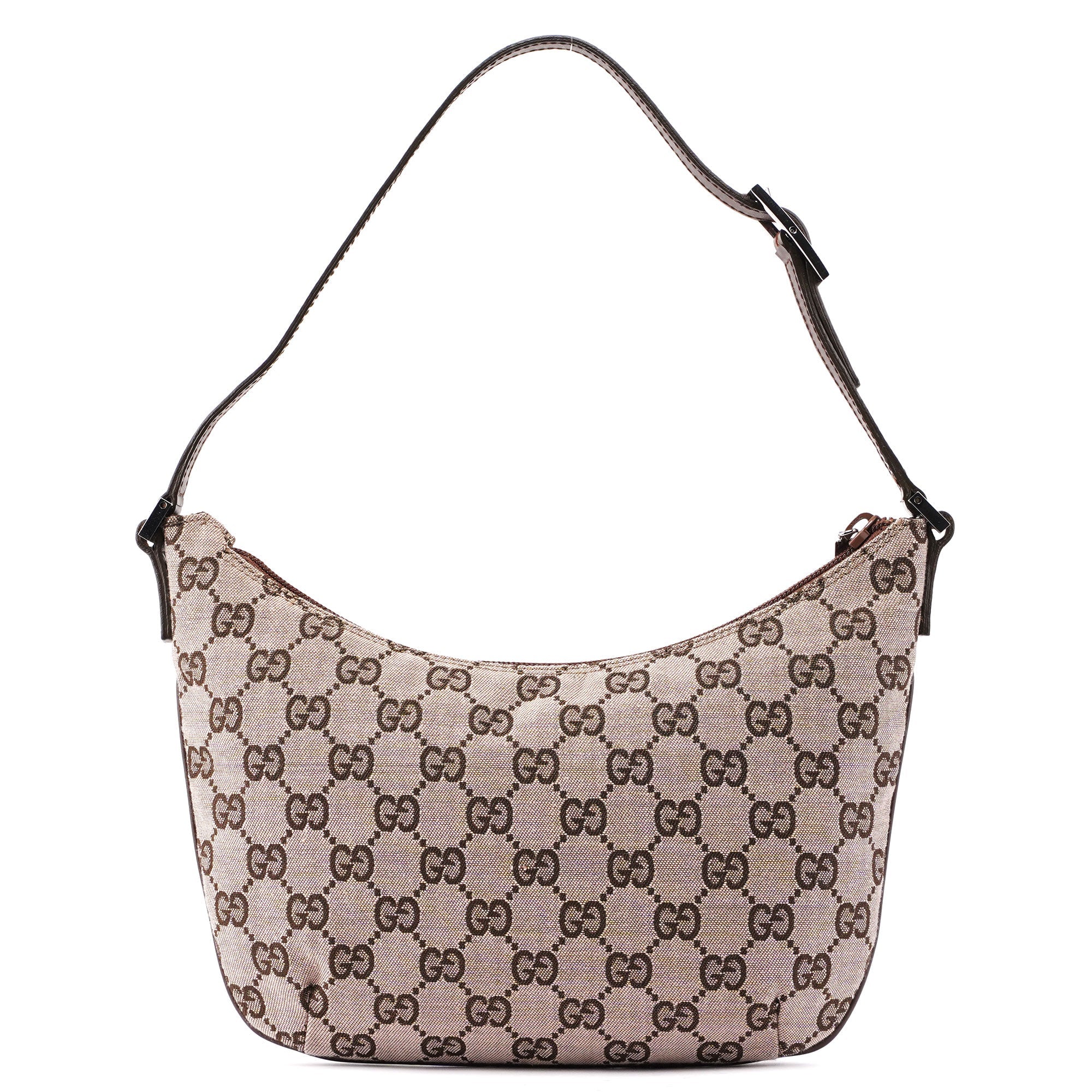 Gucci 005 0813 Sac porté épaule en toile GG beige et marron