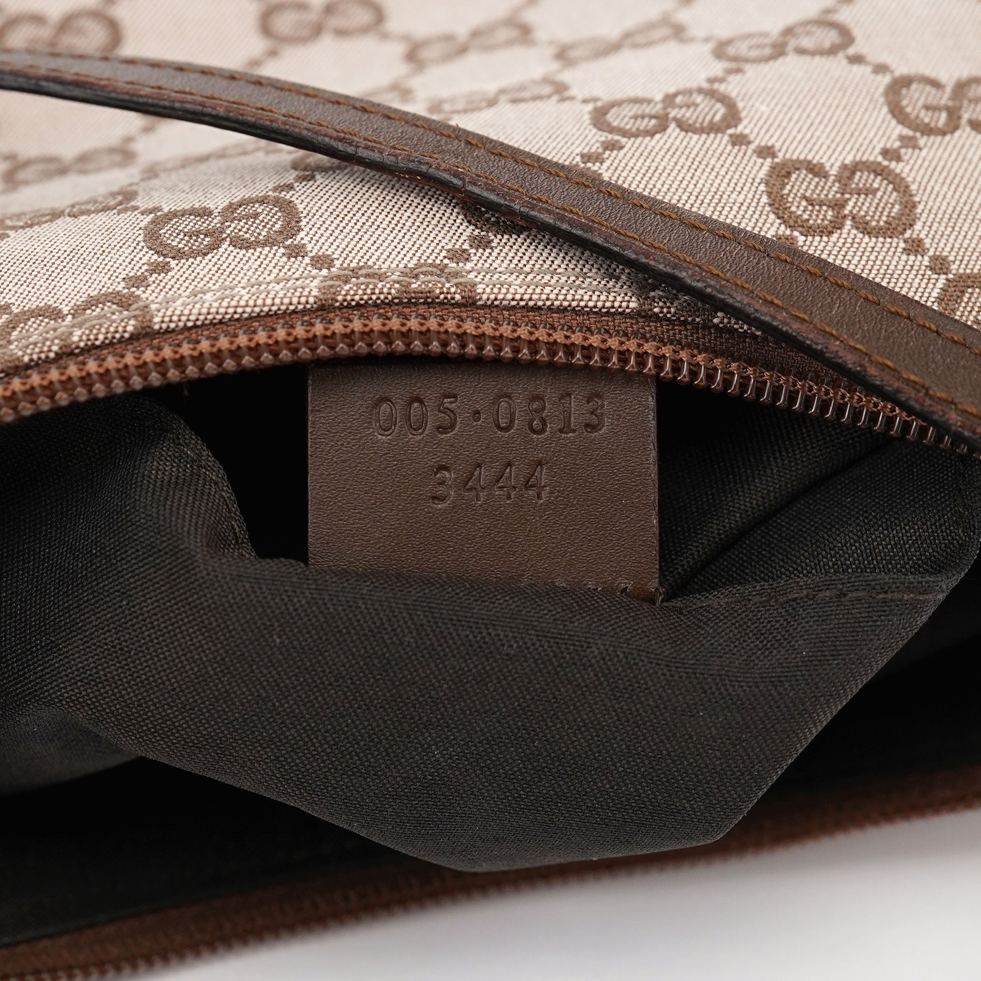 Gucci 005 0813 Sac porté épaule en toile GG beige