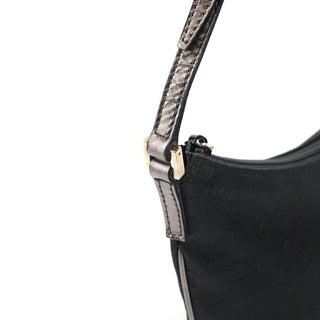 Gucci 005 0813 Black Metallic GG Shoulder Bag
