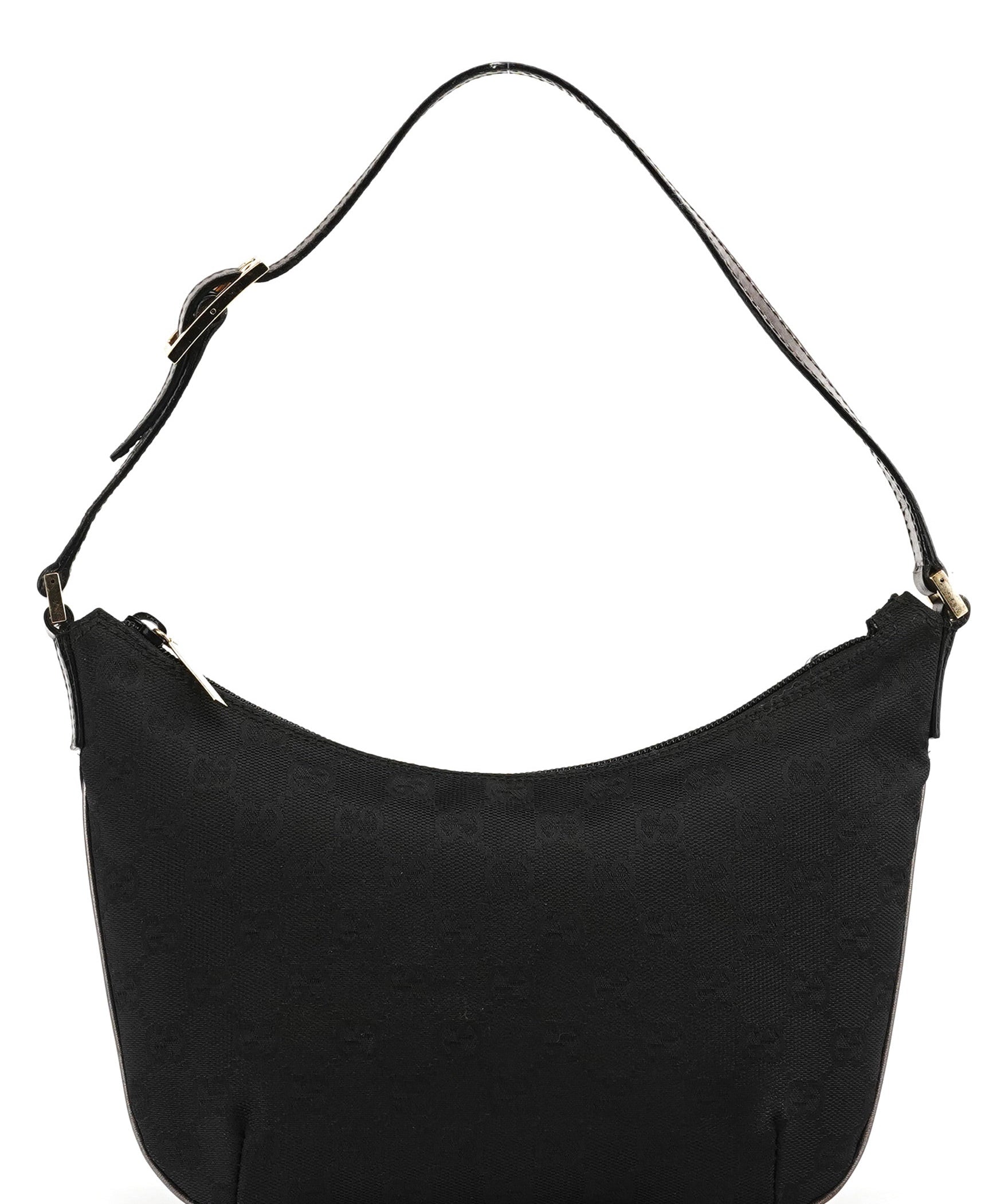 Gucci 005 0813 Borsa a spalla GG nera e metallizzata