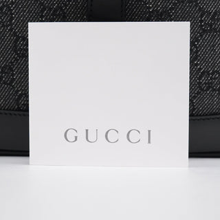 Gucci 00963 Anthracite Denim GG Jackie Shoulder Bag